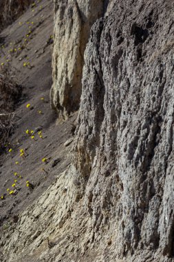 Doğal arka plan. Dünya yüzeyindeki desenler. Toprak dokusu. Kum ocağı. Taş ocağı kili.