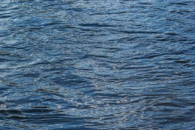 Su dalgaları koyu mavi doku arka plan.