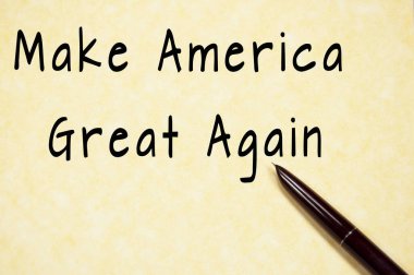 Amerika 'yı Tekrar Harika Yap Kağıda yazı yaz