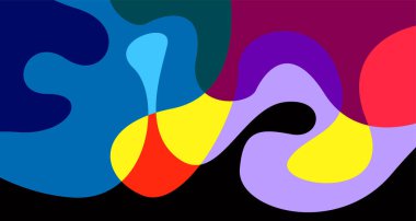 Abstract liquid shape. Fluid geometric design. Isolated gradient waves with geometric lines, dots, batik Indonesia pattern. Vector illustration design.