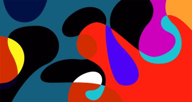 Soyut sıvı şekil. Sıvı geometrik tasarım. Geometrik çizgiler, noktalar, batik Endonezya desenli izole eğimli dalgalar. Vektör illüstrasyon tasarımı.