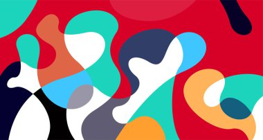 Soyut sıvı şekil. Sıvı geometrik tasarım. Geometrik çizgiler, noktalar, batik Endonezya desenli izole eğimli dalgalar. Vektör illüstrasyon tasarımı.