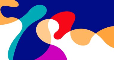 Soyut sıvı şekil. Sıvı geometrik tasarım. Geometrik çizgiler, noktalar, batik Endonezya desenli izole eğimli dalgalar. Vektör illüstrasyon tasarımı.