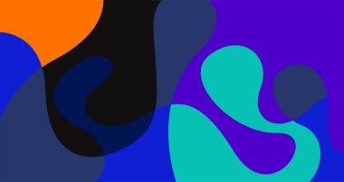 Soyut sıvı şekil. Sıvı geometrik tasarım. Geometrik çizgiler, noktalar, batik Endonezya desenli izole eğimli dalgalar. Vektör illüstrasyon tasarımı.