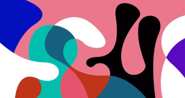 Soyut sıvı şekil. Sıvı geometrik tasarım. Geometrik çizgiler, noktalar, batik Endonezya desenli izole eğimli dalgalar. Vektör illüstrasyon tasarımı.