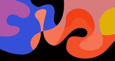 Abstract liquid shape. Fluid geometric design. Isolated gradient waves with geometric lines, dots, batik Indonesia pattern. Vector illustration design.