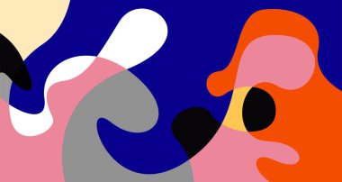 Soyut sıvı şekil. Sıvı geometrik tasarım. Geometrik çizgiler, noktalar, batik Endonezya desenli izole eğimli dalgalar. Vektör illüstrasyon tasarımı.