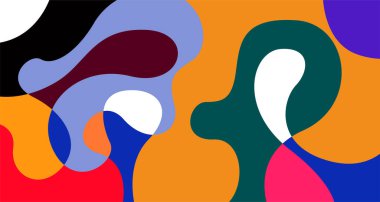 Soyut sıvı şekil. Sıvı geometrik tasarım. Geometrik çizgiler, noktalar, batik Endonezya desenli izole eğimli dalgalar. Vektör illüstrasyon tasarımı.