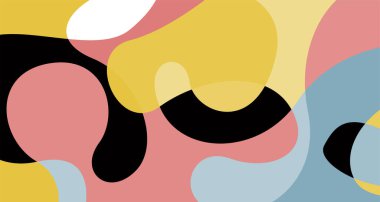 Soyut sıvı şekil. Sıvı geometrik tasarım. Geometrik çizgiler, noktalar, batik Endonezya desenli izole eğimli dalgalar. Vektör illüstrasyon tasarımı.