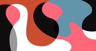 Soyut sıvı şekil. Sıvı geometrik tasarım. Geometrik çizgiler, noktalar, batik Endonezya desenli izole eğimli dalgalar. Vektör illüstrasyon tasarımı.