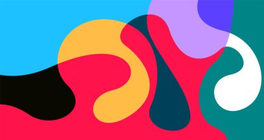 Soyut sıvı şekil. Sıvı geometrik tasarım. Geometrik çizgiler, noktalar, batik Endonezya desenli izole eğimli dalgalar. Vektör illüstrasyon tasarımı.