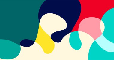 Soyut sıvı şekil. Sıvı geometrik tasarım. Geometrik çizgiler, noktalar, batik Endonezya desenli izole eğimli dalgalar. Vektör illüstrasyon tasarımı.