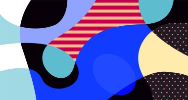 Sosyal medya pankartı tasarımı için vektör renkli soyut sıvı ve akışkan arkaplan