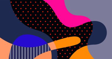 Sosyal medya pankartı tasarımı için vektör renkli soyut sıvı ve akışkan arkaplan