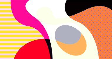 Sosyal medya pankartı tasarımı için vektör renkli soyut sıvı ve akışkan arkaplan