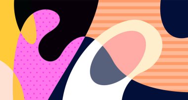 Sosyal medya pankartı tasarımı için vektör renkli soyut sıvı ve akışkan arkaplan