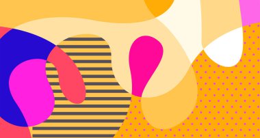 Sosyal medya pankartı tasarımı için vektör renkli soyut sıvı ve akışkan arkaplan