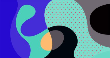 Sosyal medya pankartı tasarımı için vektör renkli soyut sıvı ve akışkan arkaplan