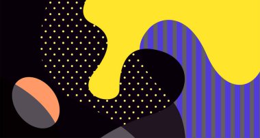 Sosyal medya pankartı tasarımı için vektör renkli soyut sıvı ve akışkan arkaplan