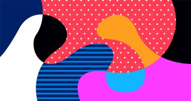 Sosyal medya pankartı tasarımı için vektör renkli soyut sıvı ve akışkan arkaplan