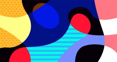 Sosyal medya pankartı tasarımı için vektör renkli soyut sıvı ve akışkan arkaplan