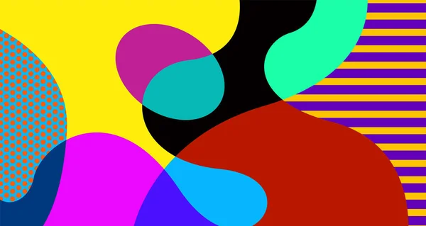 Векторный Красочный Абстрактный Жидкий Жидкий Фон Дизайна Баннеров Социальных Сетей — стоковый вектор
