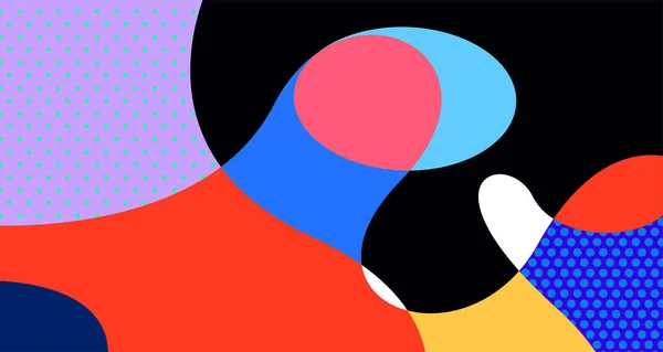 社交媒体横幅设计的矢量彩色抽象液体和流体背景 — 图库矢量图片