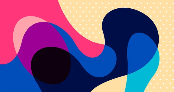 Vector Colorful Abstract Liquid Fluid Background Social Media Banner Design — Stock Vector
