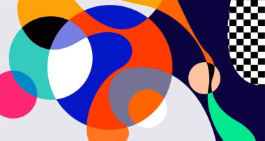 Soyut sıvı şekil. Sıvı geometrik tasarım. Geometrik çizgiler, noktalar, batik Endonezya desenli izole eğimli dalgalar. Vektör illüstrasyonları.