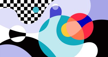 Soyut sıvı şekil. Sıvı geometrik tasarım. Geometrik çizgiler, noktalar, batik Endonezya desenli izole eğimli dalgalar. Vektör illüstrasyonları.