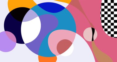 Soyut sıvı şekil. Sıvı geometrik tasarım. Geometrik çizgiler, noktalar, batik Endonezya desenli izole eğimli dalgalar. Vektör illüstrasyonları.