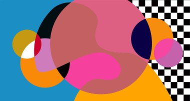 Soyut sıvı şekil. Sıvı geometrik tasarım. Geometrik çizgiler, noktalar, batik Endonezya desenli izole eğimli dalgalar. Vektör illüstrasyonları.