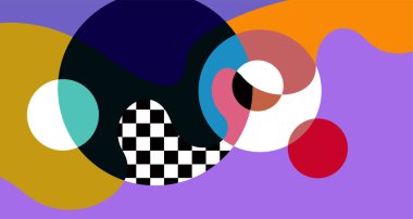 Soyut sıvı şekil. Sıvı geometrik tasarım. Geometrik çizgiler, noktalar, batik Endonezya desenli izole eğimli dalgalar. Vektör illüstrasyonları.