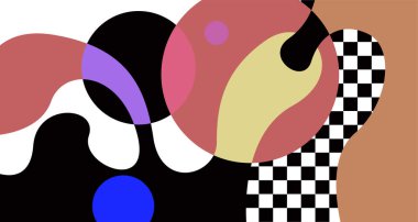 Soyut sıvı şekil. Sıvı geometrik tasarım. Geometrik çizgiler, noktalar, batik Endonezya desenli izole eğimli dalgalar. Vektör illüstrasyonları.