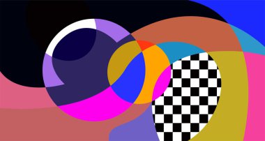 Soyut sıvı şekil. Sıvı geometrik tasarım. Geometrik çizgiler, noktalar, batik Endonezya desenli izole eğimli dalgalar. Vektör illüstrasyonları.