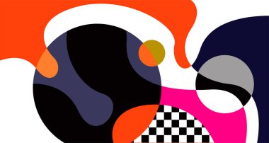 Soyut sıvı şekil. Sıvı geometrik tasarım. Geometrik çizgiler, noktalar, batik Endonezya desenli izole eğimli dalgalar. Vektör illüstrasyonları.