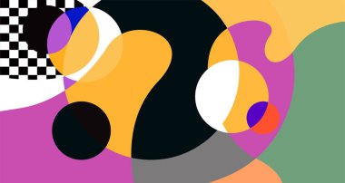 Soyut sıvı şekil. Sıvı geometrik tasarım. Geometrik çizgiler, noktalar, batik Endonezya desenli izole eğimli dalgalar. Vektör illüstrasyonları.