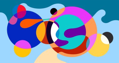 Soyut sıvı şekil. Sıvı geometrik tasarım. Geometrik çizgiler, noktalar, batik Endonezya desenli izole eğimli dalgalar. Vektör illüstrasyon tasarımı.