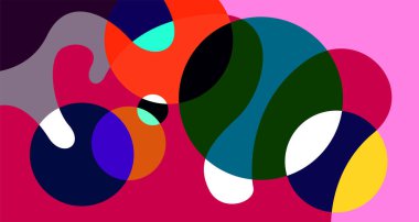 Soyut sıvı şekil. Sıvı geometrik tasarım. Geometrik çizgiler, noktalar, batik Endonezya desenli izole eğimli dalgalar. Vektör illüstrasyon tasarımı.