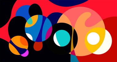 Soyut sıvı şekil. Sıvı geometrik tasarım. Geometrik çizgiler, noktalar, batik Endonezya desenli izole eğimli dalgalar. Vektör illüstrasyon tasarımı.