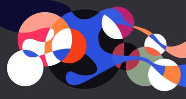 Soyut sıvı şekil. Sıvı geometrik tasarım. Geometrik çizgiler, noktalar, batik Endonezya desenli izole eğimli dalgalar. Vektör illüstrasyon tasarımı.