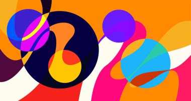 Soyut sıvı şekil. Sıvı geometrik tasarım. Geometrik çizgiler, noktalar, batik Endonezya desenli izole eğimli dalgalar. Vektör illüstrasyon tasarımı.