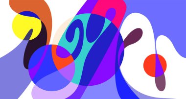 Soyut sıvı şekil. Sıvı geometrik tasarım. Geometrik çizgiler, noktalar, batik Endonezya desenli izole eğimli dalgalar. Vektör illüstrasyon tasarımı.