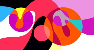 Soyut sıvı şekil. Sıvı geometrik tasarım. Geometrik çizgiler, noktalar, batik Endonezya desenli izole eğimli dalgalar. Vektör illüstrasyon tasarımı.