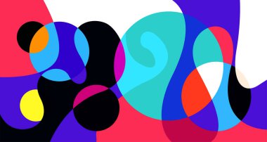 Soyut sıvı şekil. Sıvı geometrik tasarım. Geometrik çizgiler, noktalar, batik Endonezya desenli izole eğimli dalgalar. Vektör illüstrasyon tasarımı.