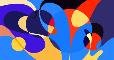 Soyut sıvı şekil. Sıvı geometrik tasarım. Geometrik çizgiler, noktalar, batik Endonezya desenli izole eğimli dalgalar. Vektör illüstrasyon tasarımı.