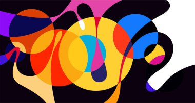 Soyut sıvı şekil. Sıvı geometrik tasarım. Geometrik çizgiler, noktalar, batik Endonezya desenli izole eğimli dalgalar. Vektör illüstrasyon tasarımı.