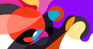 Abstract liquid shape. Fluid geometric design. Isolated gradient waves with geometric lines, dots, batik Indonesia pattern. Vector illustration design.