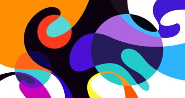 Soyut sıvı şekil. Sıvı geometrik tasarım. Geometrik çizgiler, noktalar, batik Endonezya desenli izole eğimli dalgalar. Vektör illüstrasyon tasarımı.