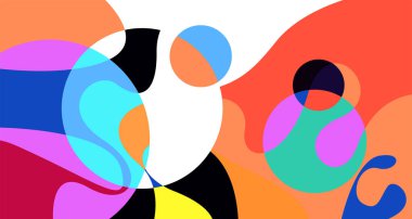 Soyut sıvı şekil. Sıvı geometrik tasarım. Geometrik çizgiler, noktalar, batik Endonezya desenli izole eğimli dalgalar. Vektör illüstrasyon tasarımı.